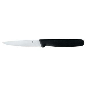 Нож для нарезки Pro-Line P L Proff Cuisine 10 см волнистое лезвие черная ручка posudochka