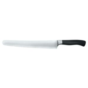 Нож кондитерский Elite P L Proff Cuisine 25 см волнистое лезвие кованый черная ручка posudochka