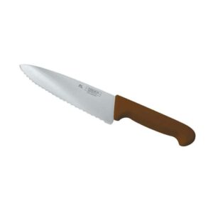 Нож поварской Pro-Line P L Proff Cuisine 20 см волнистое лезвие коричневая ручка posudochka