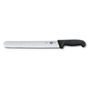 Нож слайсер для нарезки ломтиками Victorinox Fibrox 36 см черная ручка posudochka